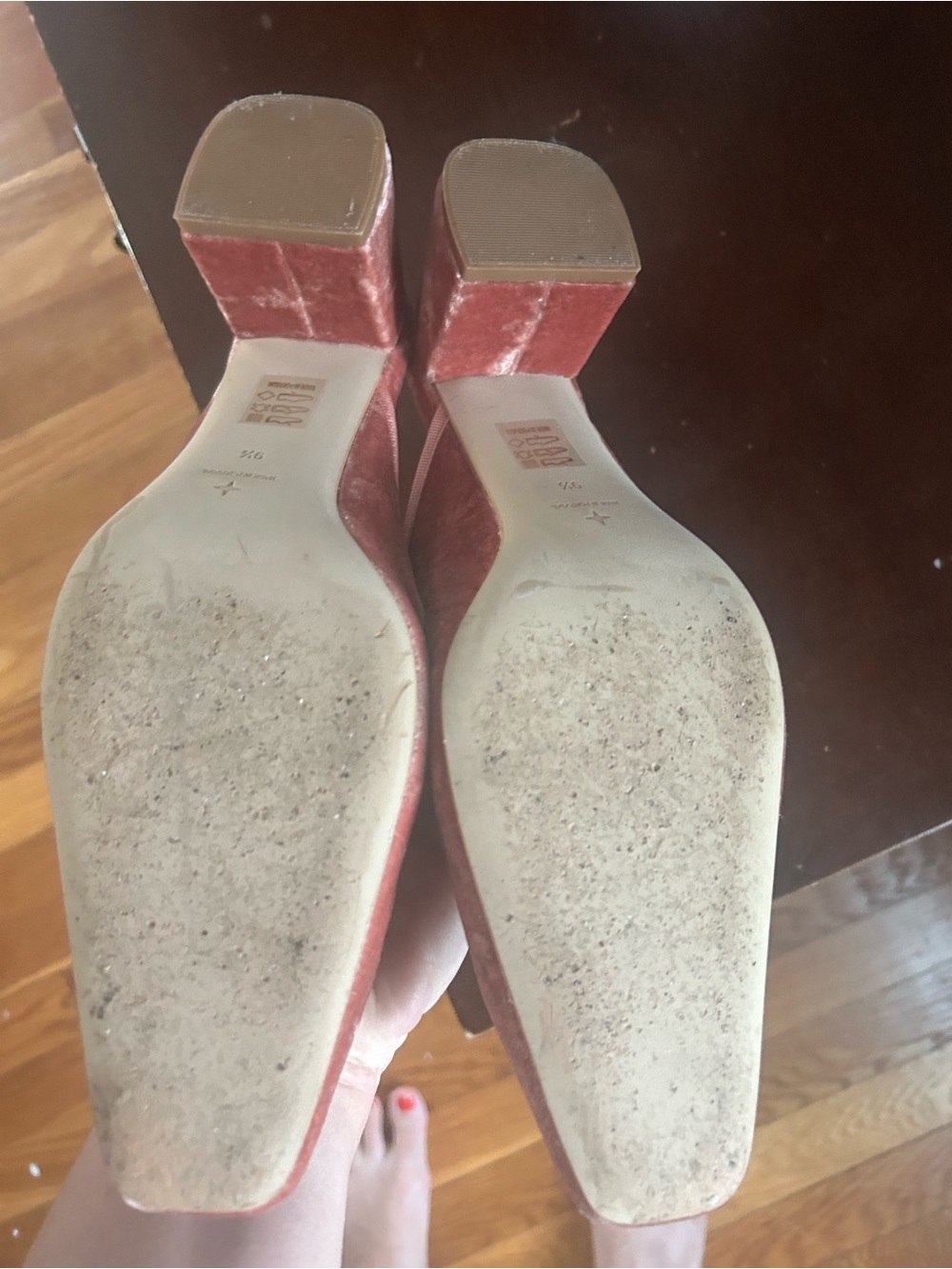 Tuckernuck Blush Velvet Tilda Mules - Picture 2 of 8